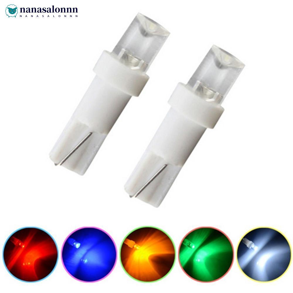 NANASALONNN 10 Pçs T5 LED Painel Do Carro Luzes Lâmpada De Instrumentos Velocímetro Cunha Lateral Lente Côncava E9H8