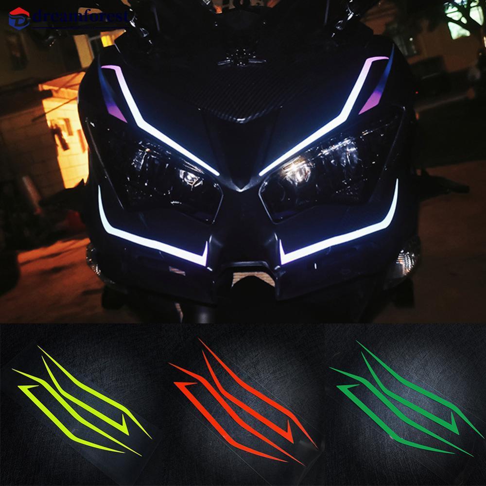 DREAMFOREST 4 Unidades De Adesivos Estilo Faixa Frontal Para Motocicleta Reflexiva Puxar Flor Decalque À Prova D'água Ka