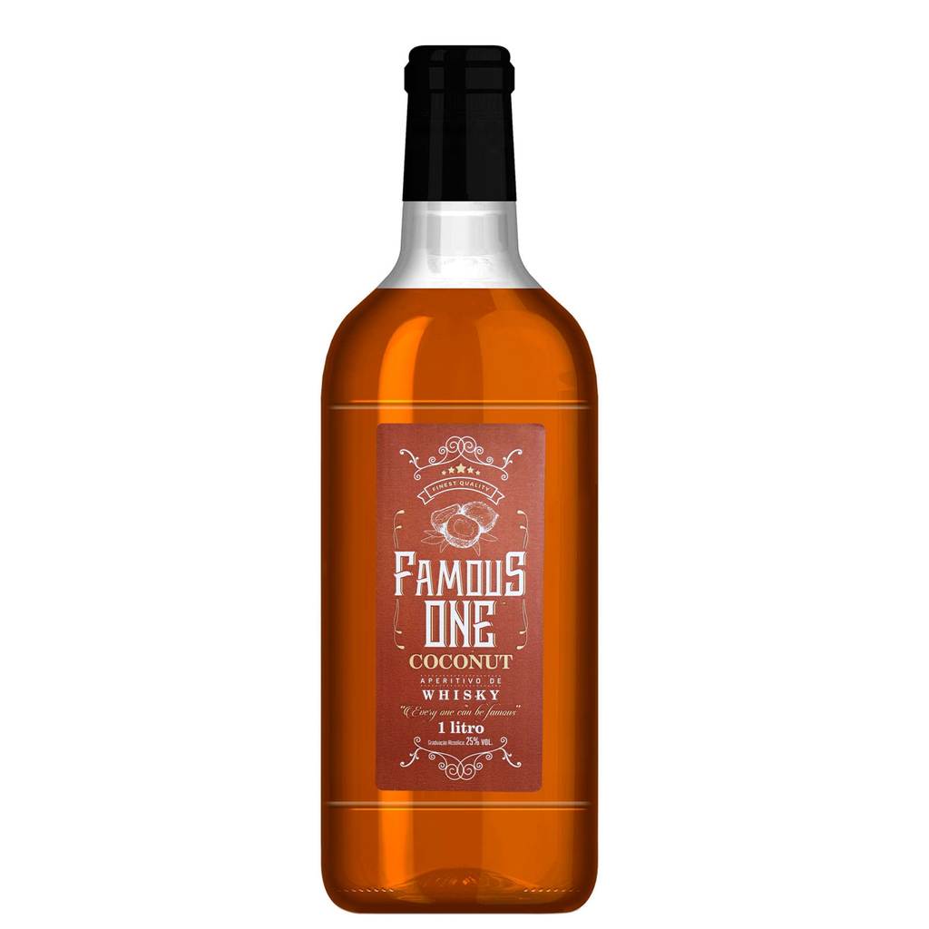Aperitivo de Whisky Famous One Coconut 1L