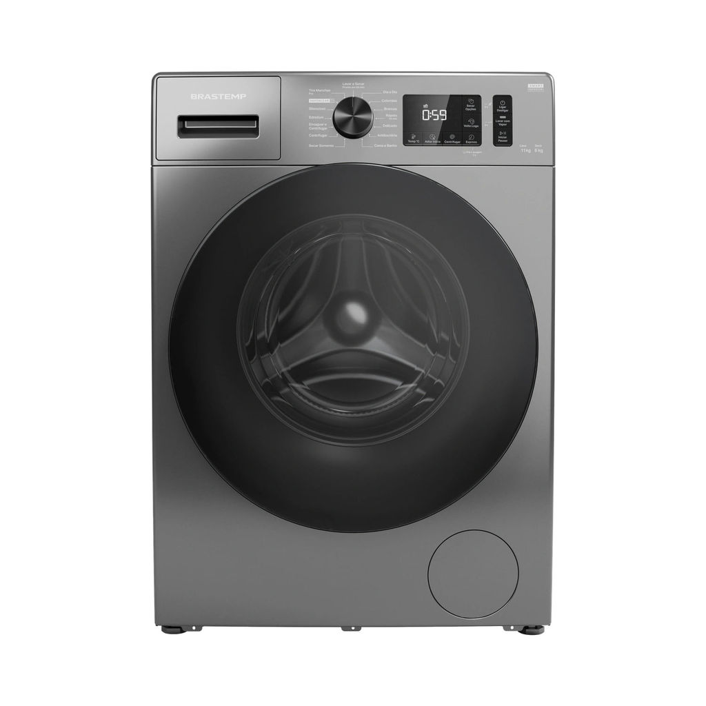 Lava e Seca Brastemp 11kg/6kg Titanium com Smart Sensor by AI - BNO11AS