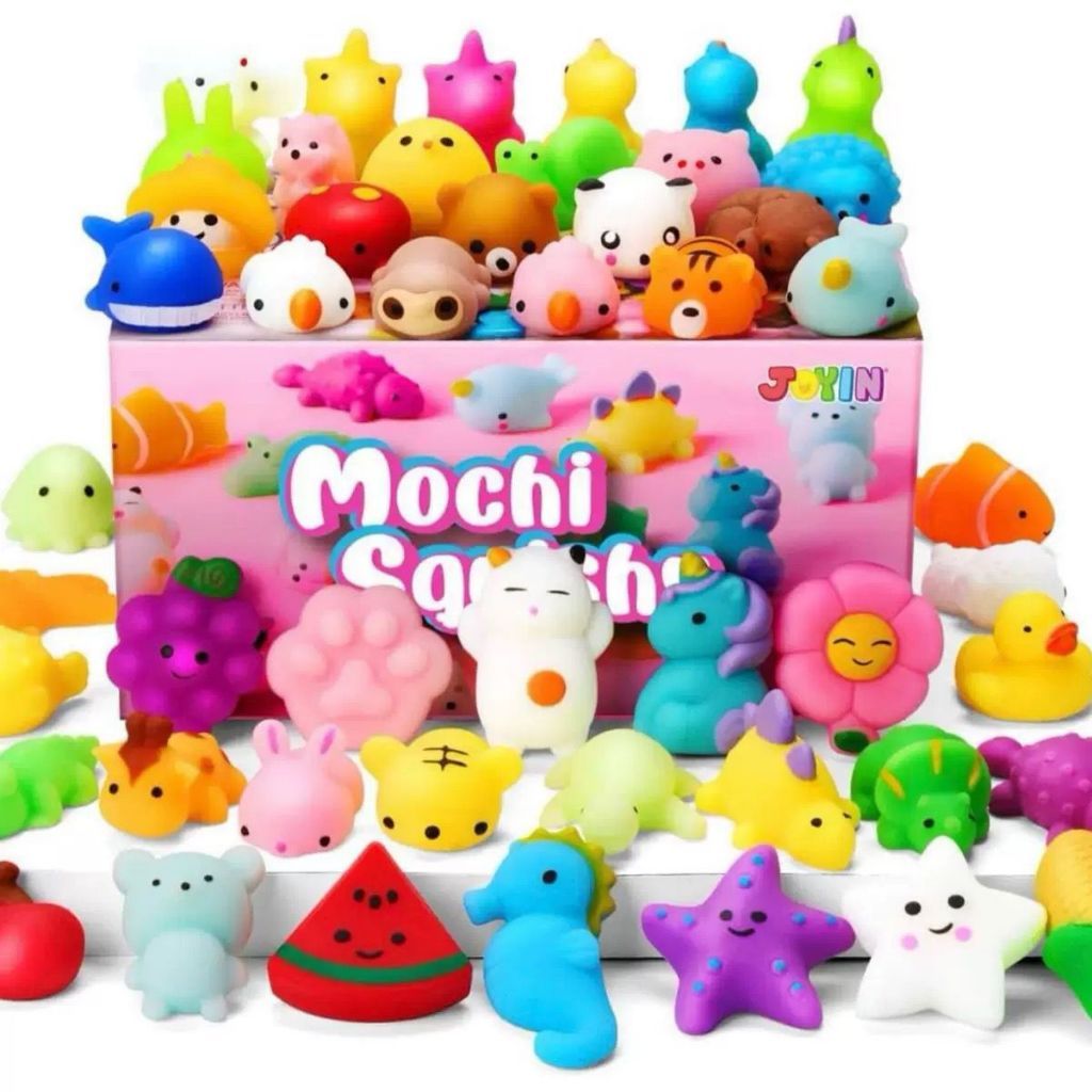 KIT 50 -10 Squishy Bichinho Macio Fofo de Apertar Anti Stress Mochi De Brincar Pop It Fidget