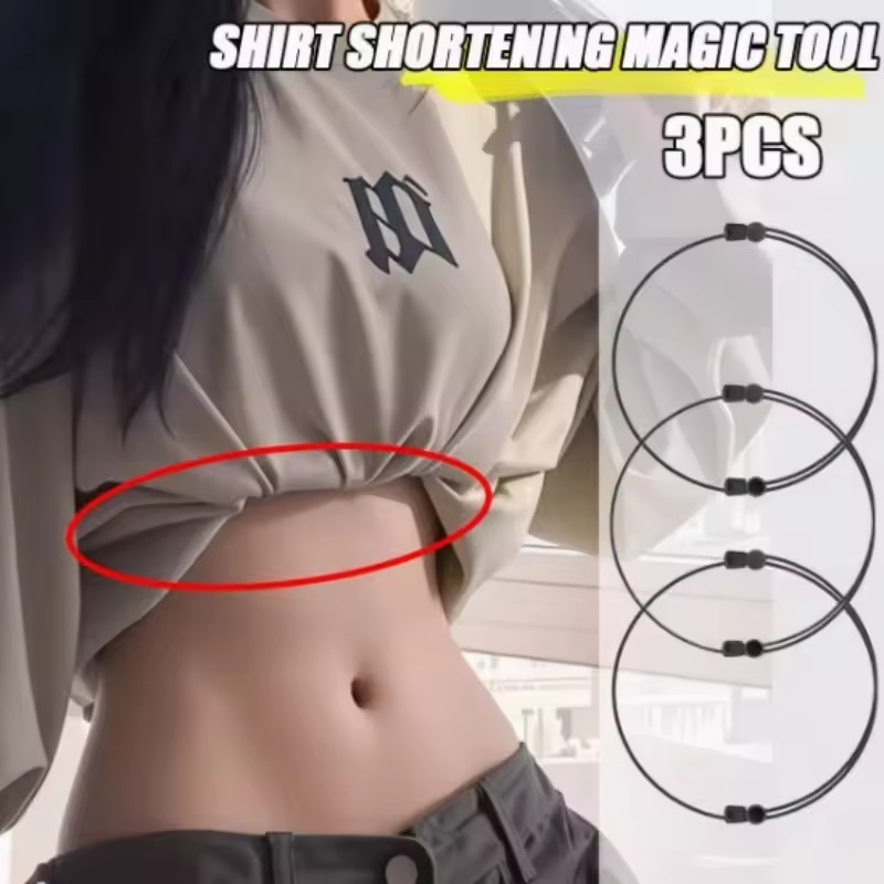 3-1Pcs Moda Camisa Elástica Cropping Band-Verão Crop Tops Faixa Ajustável-Cinto Invisível Para Mulheres Masculina-Cintur