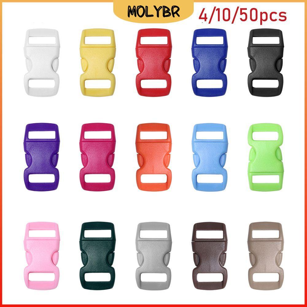 MOLYBR 4/10/50pcs Fivela De Liberação Lateral Acessórios De Pulseira Paracord De Alta Qualidade Correia Curvada Ferramen