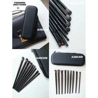 Conjunto de pincéis de sombra macio 9, pacote portátil para iniciantes com armazenamento, viagem de negócios, pincel de 