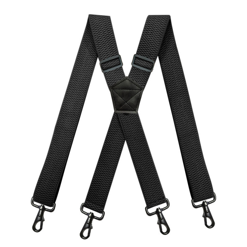 Homens cinta clipe adulto gancho suspensórios cinta 3.8cm elástico gancho fivela suspensórios calças alças de ombro Anti