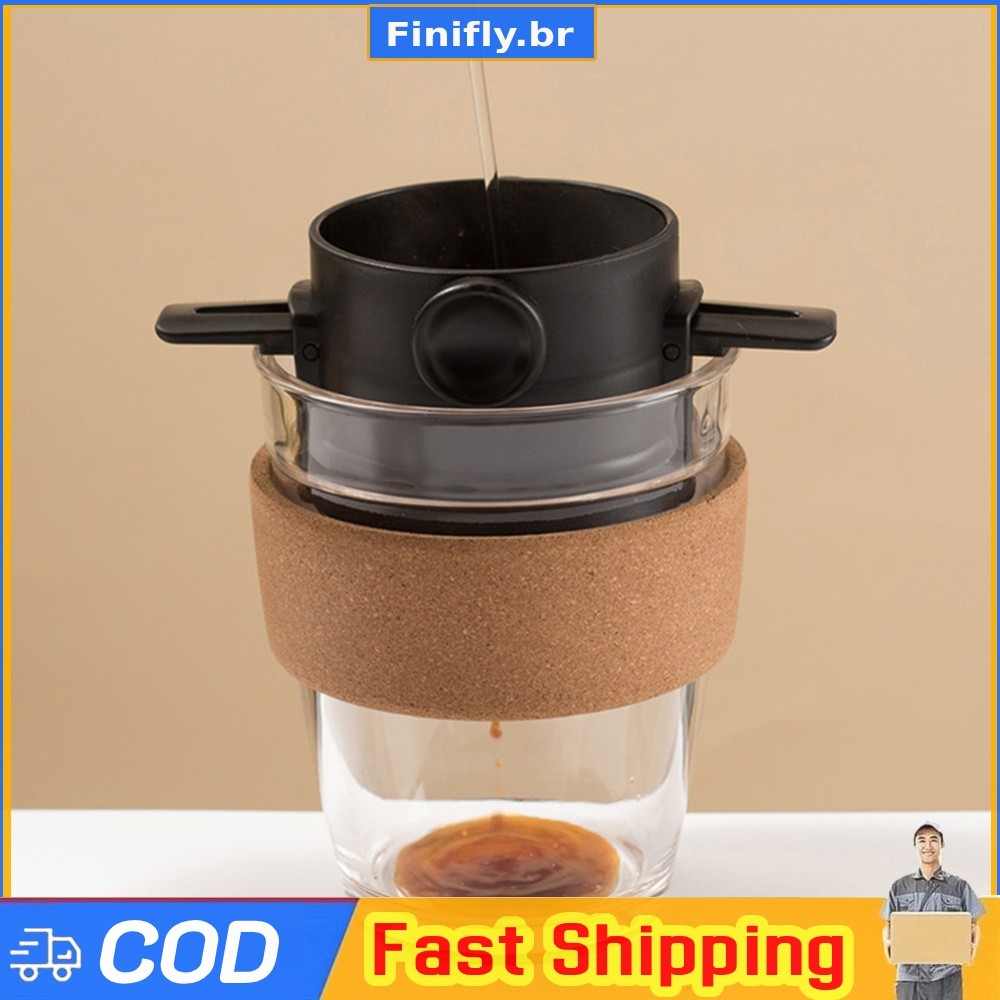 Despeje Sobre A Cafeteira Portátil Dobrável Filtro De Café Reutilizável