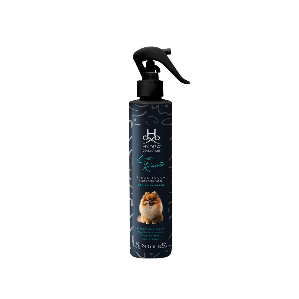 Fluído Antiestático Final Touch Cães Gatos Pelagem Volumosa Hydra Collection Luiz Renato - 240mL em Oferta na Shopee