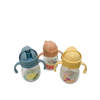 Copo Squeeze Infantil Com Alça e Canudo Silicone Bico Em V Anti-Engasgo Antivazamento 350ml em Oferta na Shopee