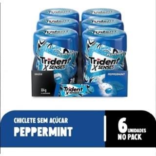 Kit Chiclete Trident X-Senses HORTELÃ PEPPERMINT C/ 6 Garrafas Goma de Mascar 28 Uni cada em Oferta na Shopee