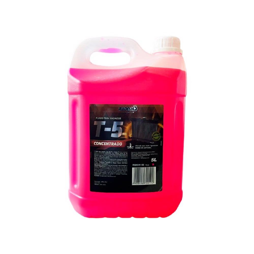 Aditivo Radiador Rosa T5 Radnaq 5 Litros Concentrado Galão em Oferta na Shopee