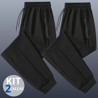 Kit 2 Calça Jogger Preta Masculina Dry Fit Esportiva em Oferta na Shopee