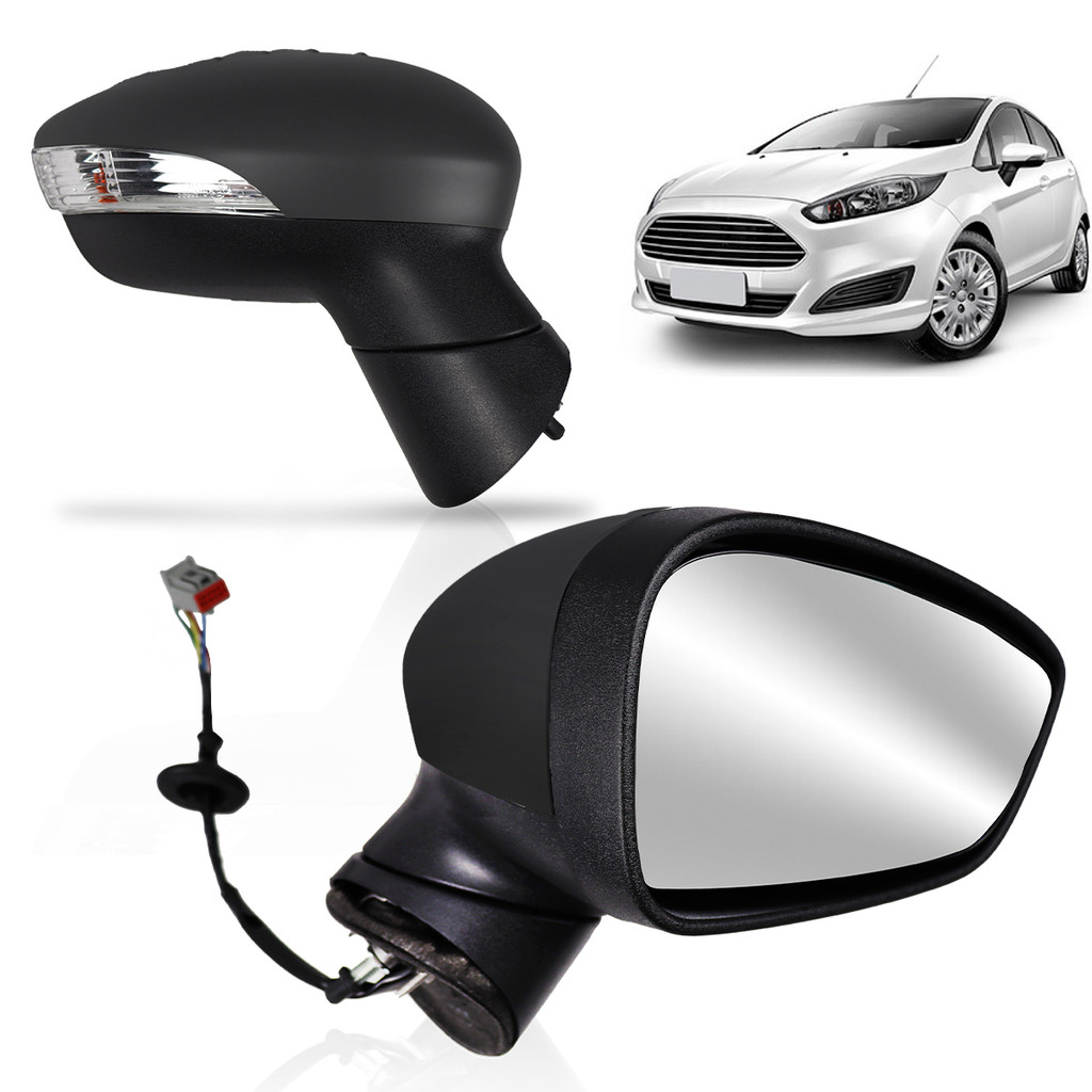 Retrovisor Fiesta 2014 2015 2016 2017 2018 2019 Elétrico Com Pisca em Oferta na Shopee