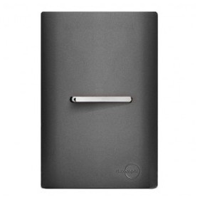 CJ INTERRUPTOR PARALELO HORIZONTAL COM SUPORTE 4X2 - DICOMPEL NOVARA PRETO GRAFITE CROMADO - DNV1600/4PGCR