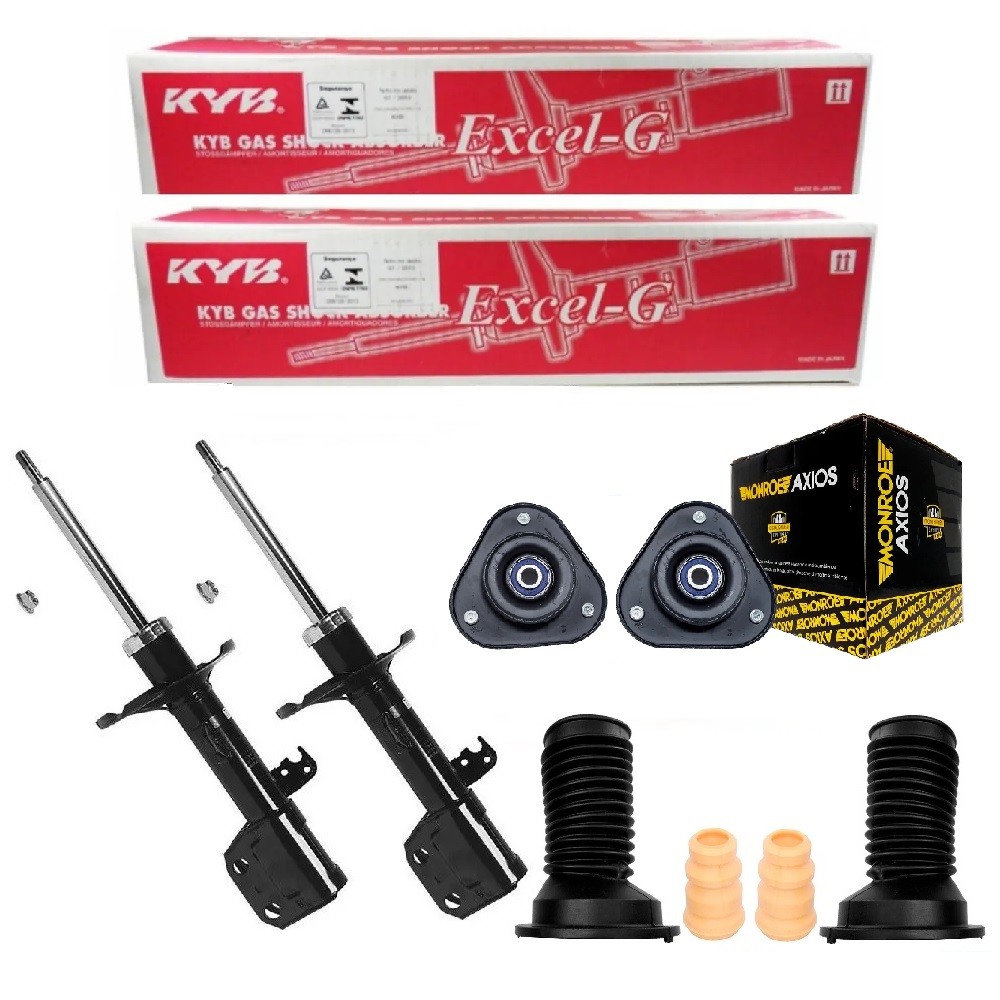 PAR AMORTECEDOR DIANTEIRO COROLLA 2003 ATÉ 2008 + KITS C/ COXIM AXIOS