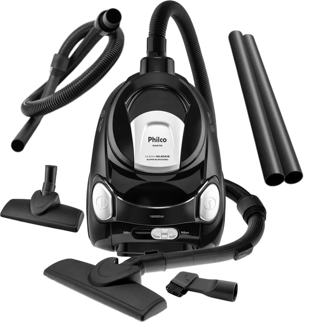 Aspirador de Pó 1800W 2,2 Litros Super Silencioso Tecnologia Ciclone PAS70 Philco
