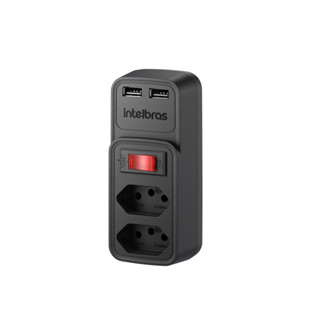 Tomada USB Intelbras EAC 202 Preto em Oferta na Shopee