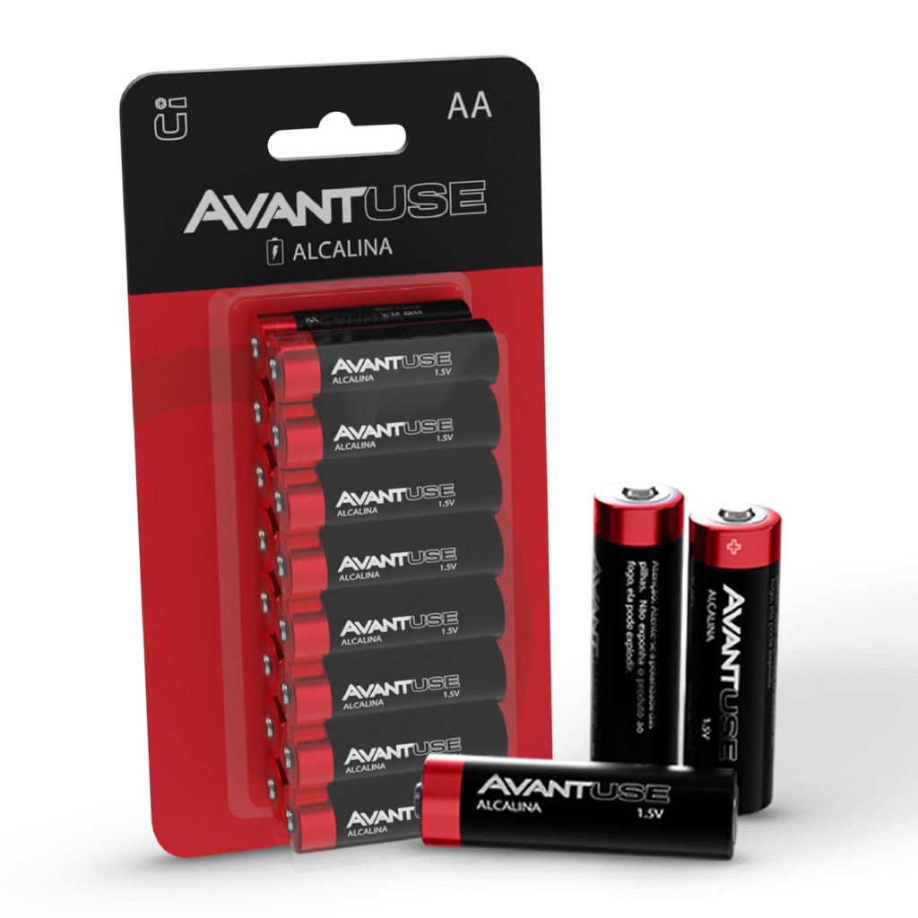 Kit 16 Pilhas Alcalina Aa Pequena 1.5v Avant Use em Oferta na Shopee