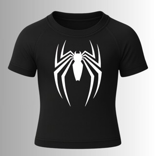 Camiseta Infantil Manga Curta Proteção Uv 50+ Estampa Símbolo Aranha Venom em Oferta na Shopee