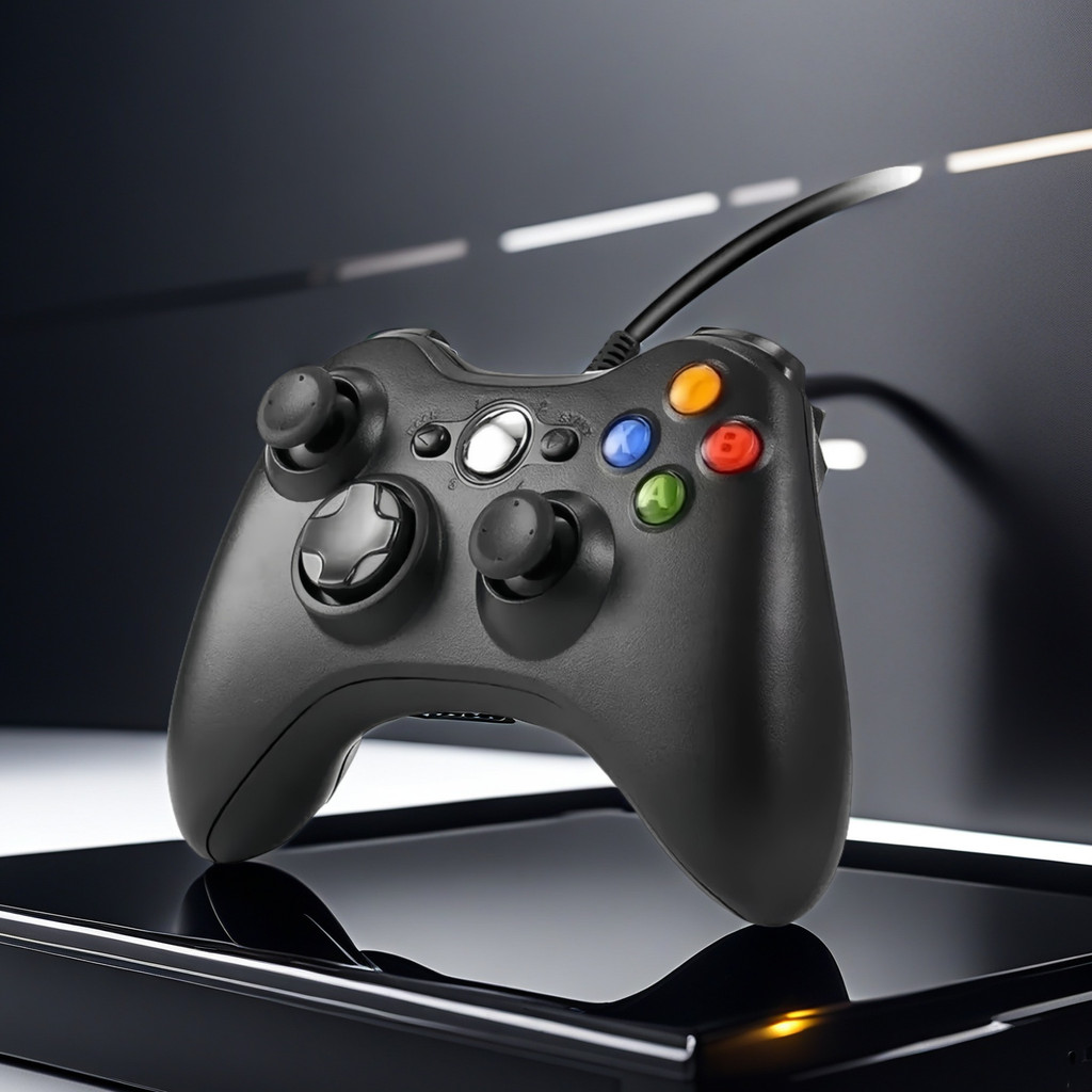 Kit 2 Controle De Xbox 360 ou Play Com Fio Usb Para Video Game e PC/ Fat E Pc Joystick Jogo