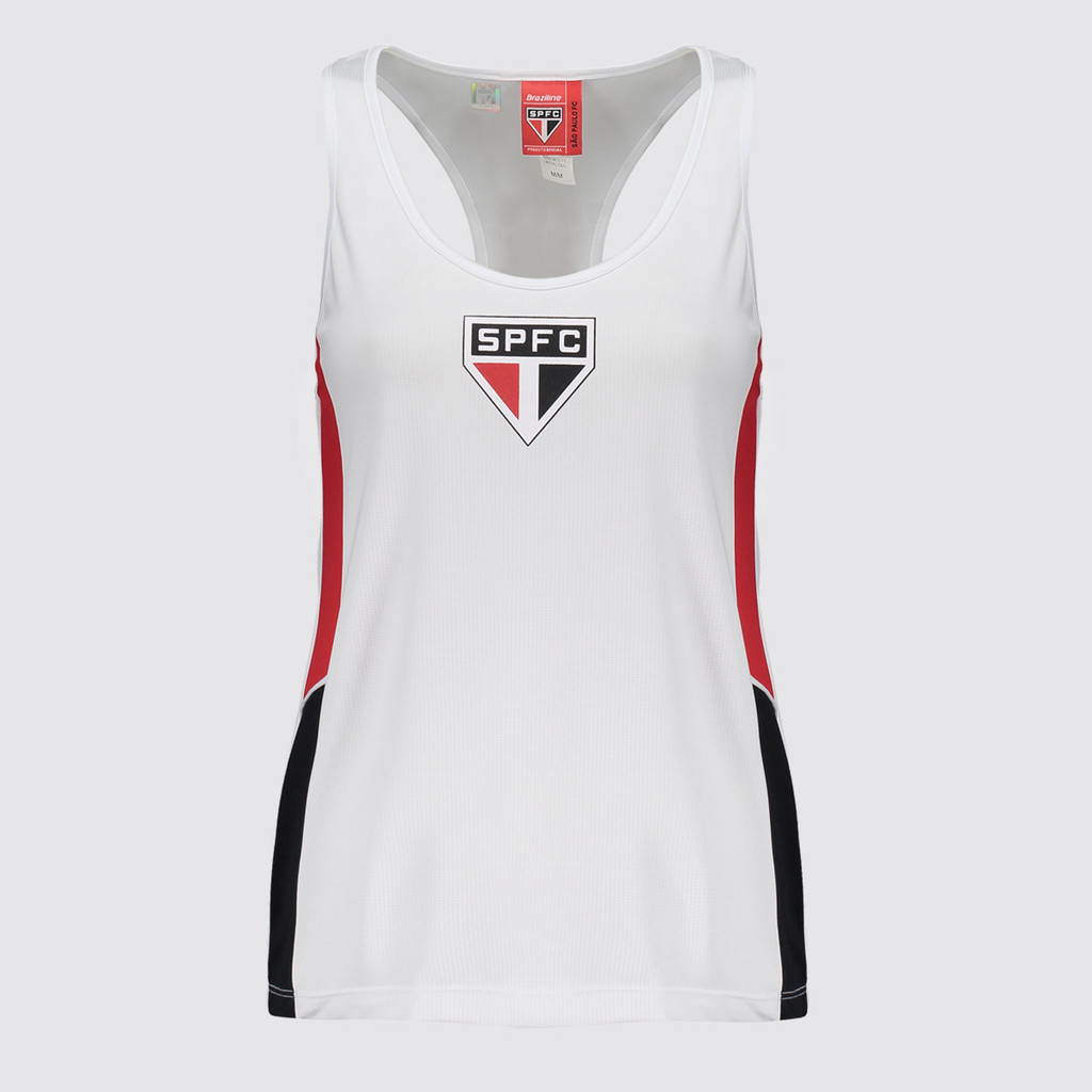 Regata São Paulo Soberano Feminino Branca em Oferta na Shopee