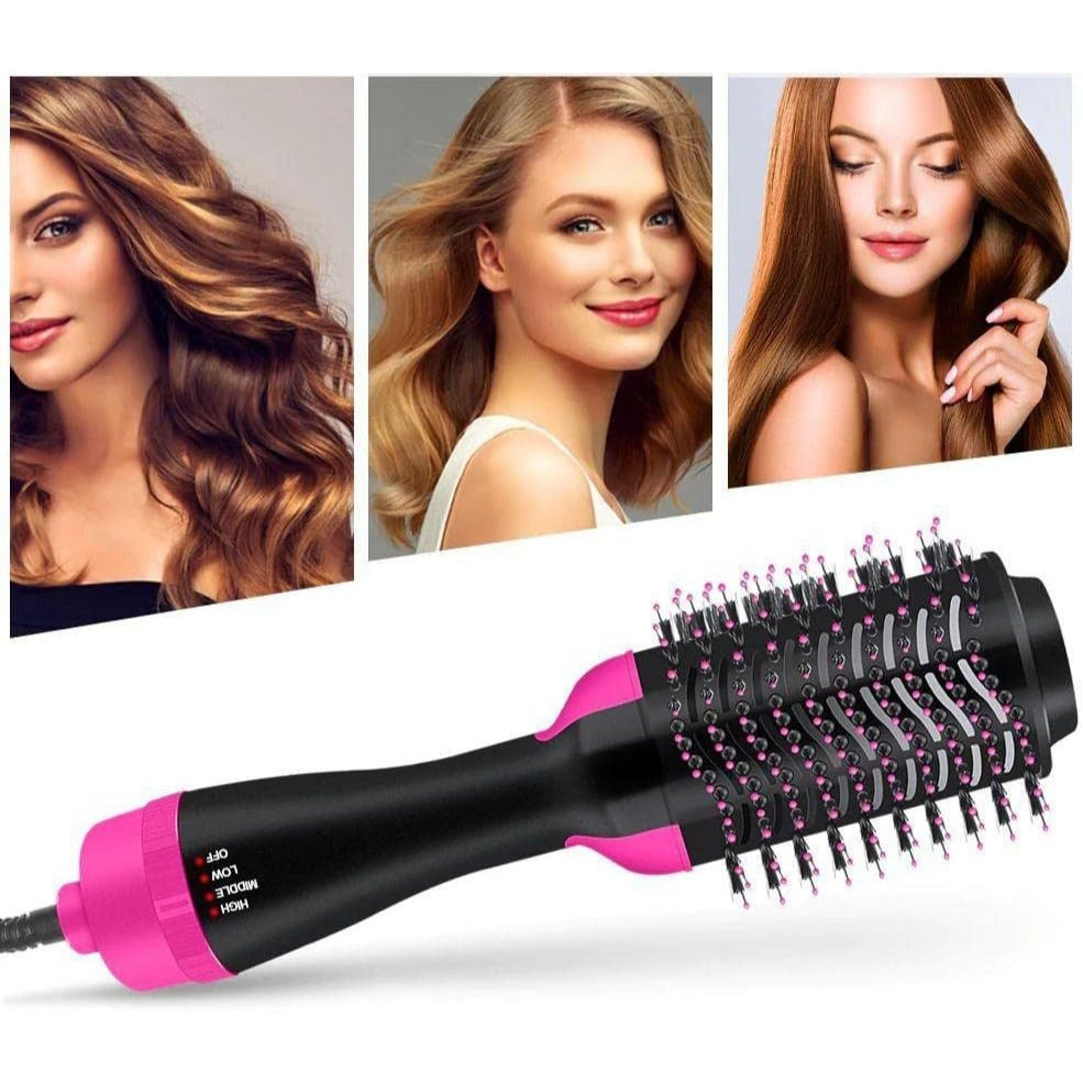 Escova Secadora 110v Alisador Elétrica Escova de ar quente Modeladores de cabelo Com 3 Em1 Hair