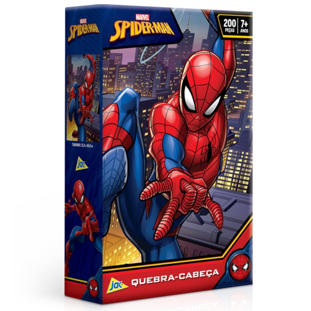 QUEBRA CABEÇA SPIDER MAN 200 PEÇAS TOYSTER PUZZLE HOMEM ARANHA FILME SUPER HERÓI MARVEL COMIC SPIDEY em Oferta na Shopee