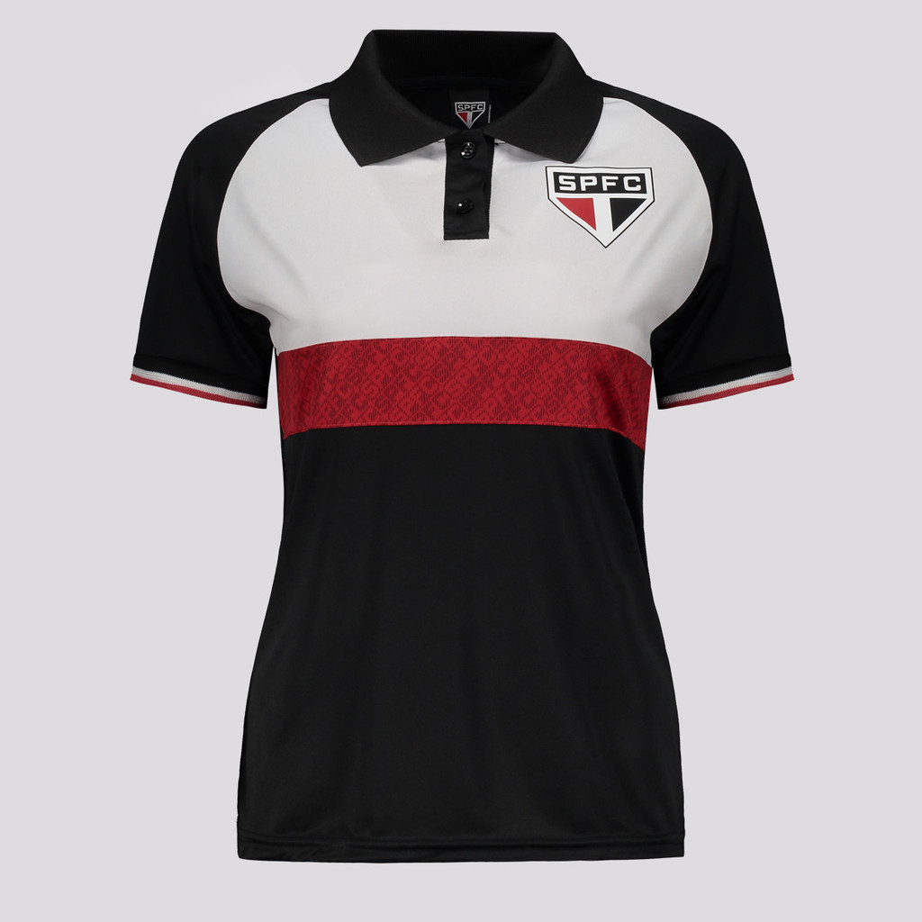 Polo São Paulo Triple Feminina Preta em Oferta na Shopee