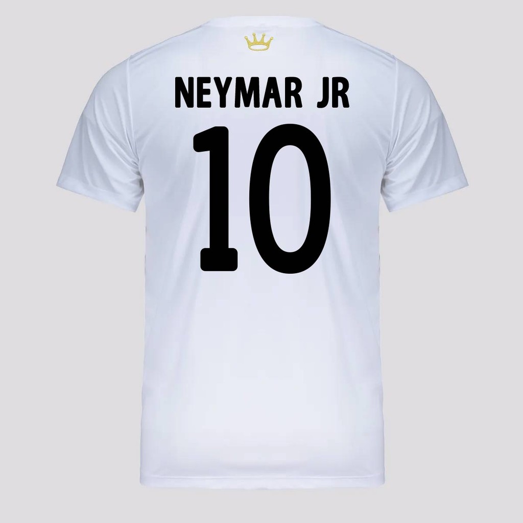 Camisa Santos Logo 10 Neymar Branca em Oferta na Shopee