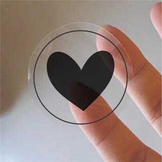 Etiqueta Transparente Coração Adesivo Lacre 3cm 250unid. em Oferta na Shopee