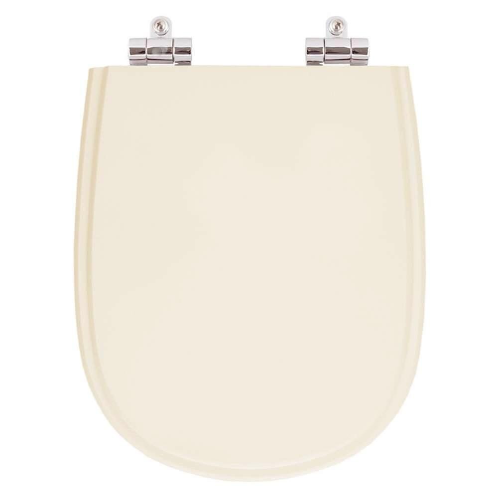 Assento Sanitario Poliester com Amortecedor Paris Bone (Bege Claro) para Vaso Ideal Standard