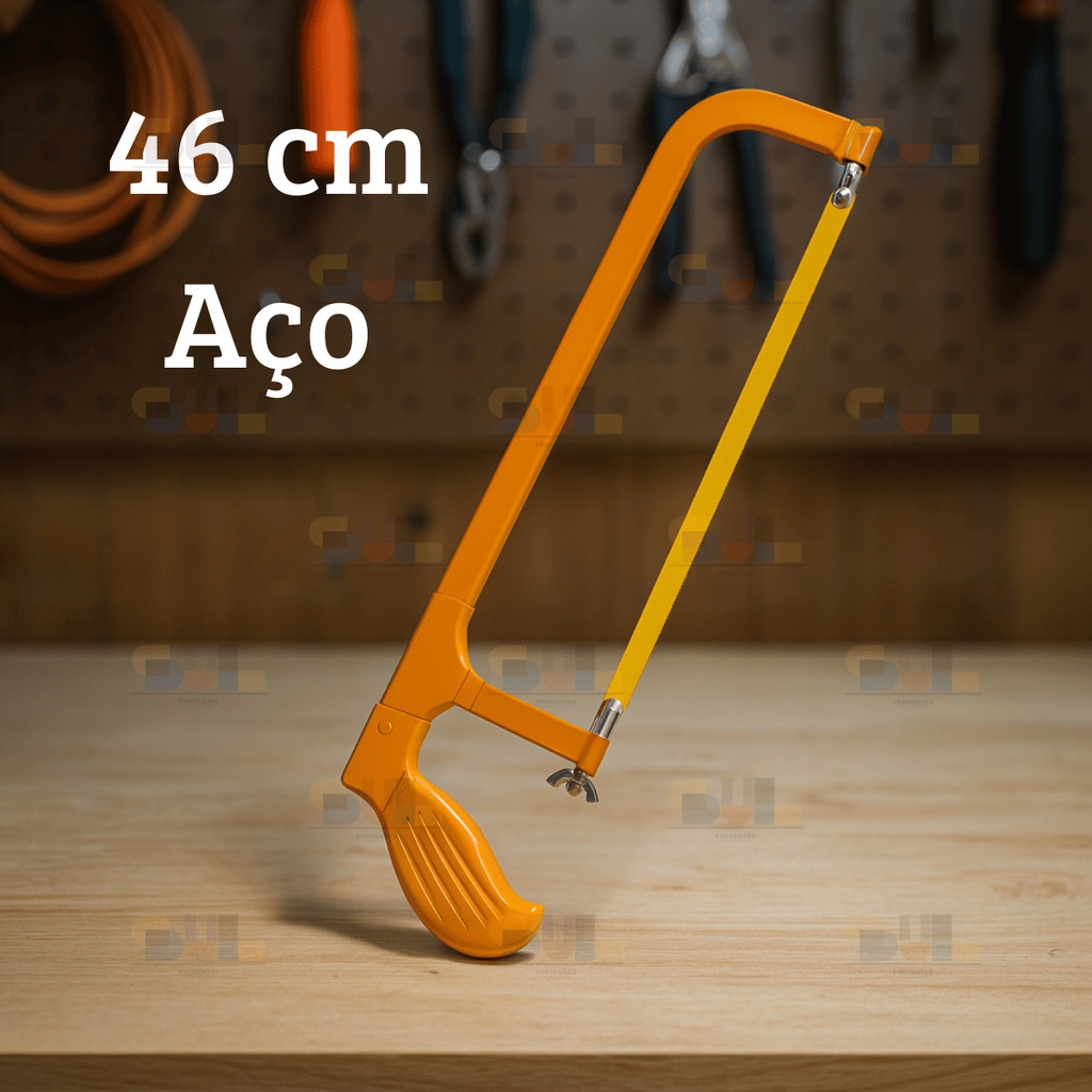 Arco De Serra 46cm Cabo Ergonomico Ferramenta Ferramentas Construcao Profissional Marceneiro Metal Madeira