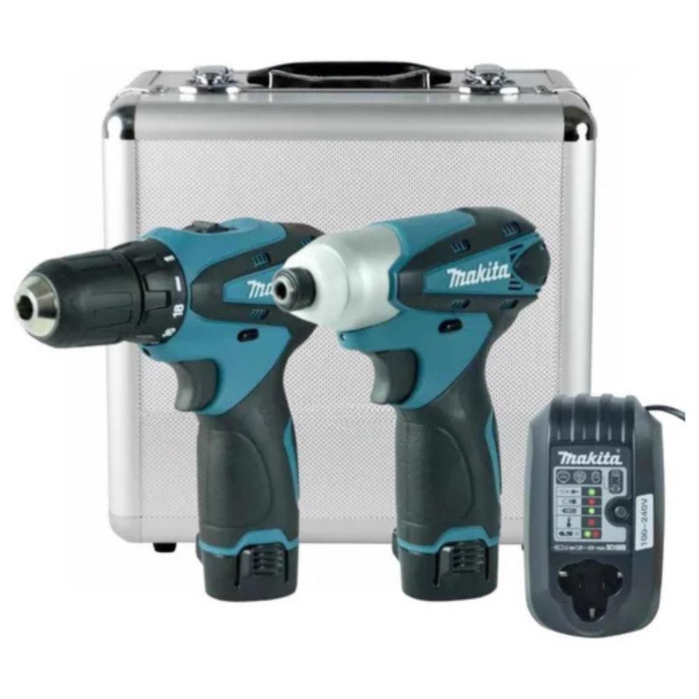 Kit Parafusadeira Furadeira 2 Bat. Bivolt 12v Lct204 Makita