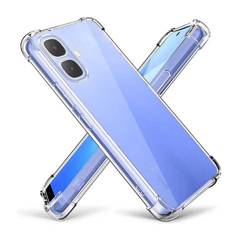 Para Infinix Smart 10 X6725 Capa De Cristal Transparente Pára-Choques Fino Ajuste À Prova De Choque Flexível TPU Caso