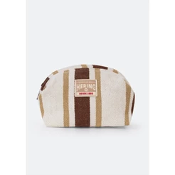 Necessaire Feminina Em Tecido Rústico E Fio Tinto