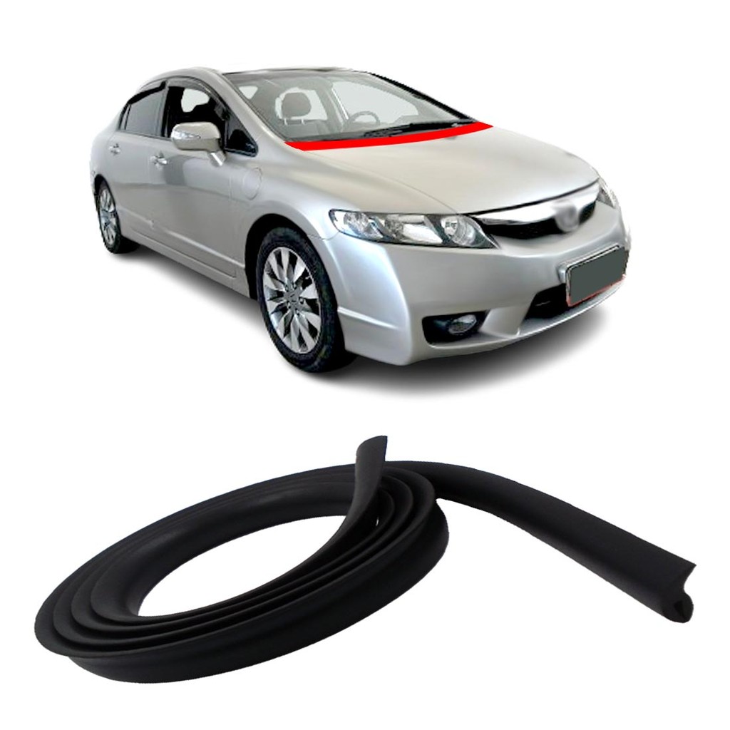 Borracha Arremate Inferior Churrasqueira Honda Civic 2007 a 2016 Borrachauto em Oferta na Shopee