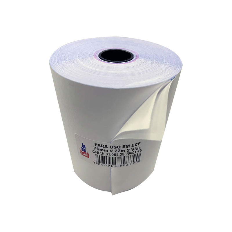 Bobina para PDV 76x22 2 vias autocópia com 30 unidades Silfer