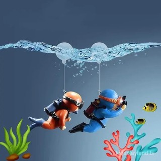 Adicionar à lista de desejos Ornamento de Mergulhador para Aquário Decoração de Paisagem Presente de Aquário Flut X1XX