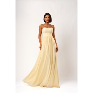 Vestido Longo Luara Madrinha em Shiffon Brilhante com Alças Finas e Fenda Elegante em Oferta na Shopee