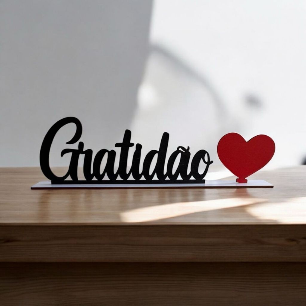 Palavras De Mesa Fé Família Gratidão Com Base Em Mdf Branco Decoração Bancada Artesanato Decoração — imagem 2 de 2