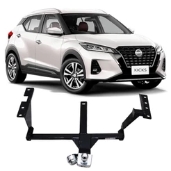 Engate de Reboque Kicks 2º Geração 2022/2025 Fixo Tração 500kg c/ Bola Cromada Braconi-IM-225