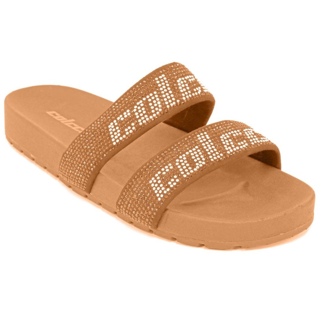 Chinelo Slide Colcci Feminino Caramelo Strass Conforto e Estilo 401217718-5 em Oferta na Shopee