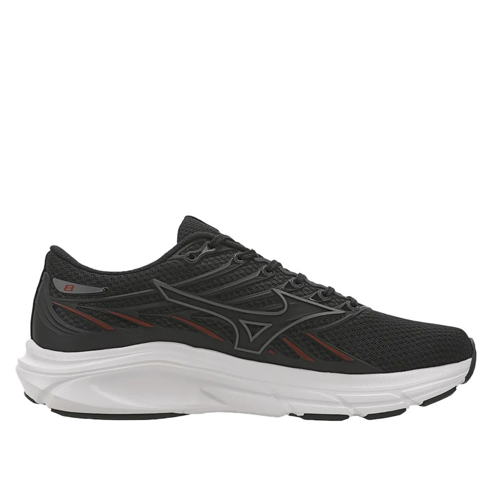 Tênis Masculino Mizuno Jet 8 SOFTIERFOAM Preto/Vermelho em Oferta na Shopee