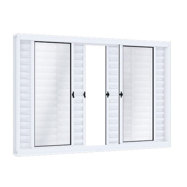 Janela de Aço Veneziana de Correr 120x150cm 6 Folhas com Vidro Riobras 120cm x 150cm em Oferta na Shopee