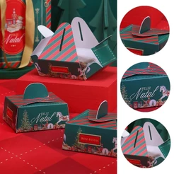 10 CAIXA P/ BROWNIE PÃO DE MEL NATAL 7X7CM TRADIÇÃO 5233 ( JANGO NATAL 2025 )