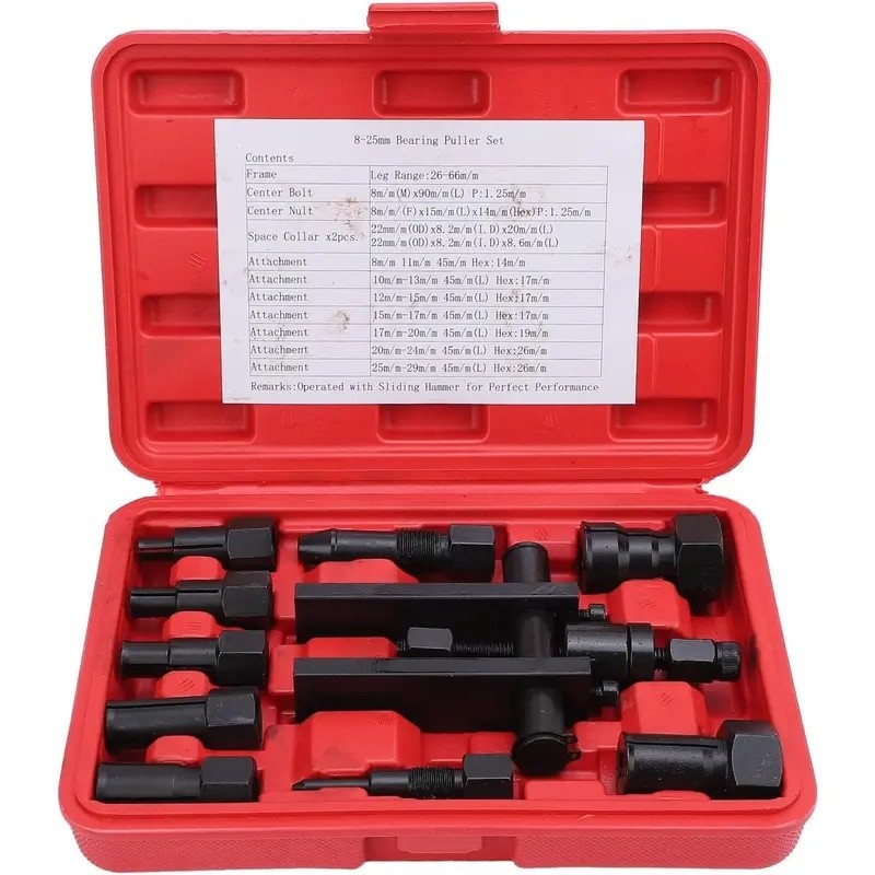 Conjunto De Extrator De Rolamento Interno De Motocicleta GJANSH 10 Peças , 8-25 Mm , De Roda , Esferas Dentro Para Carro