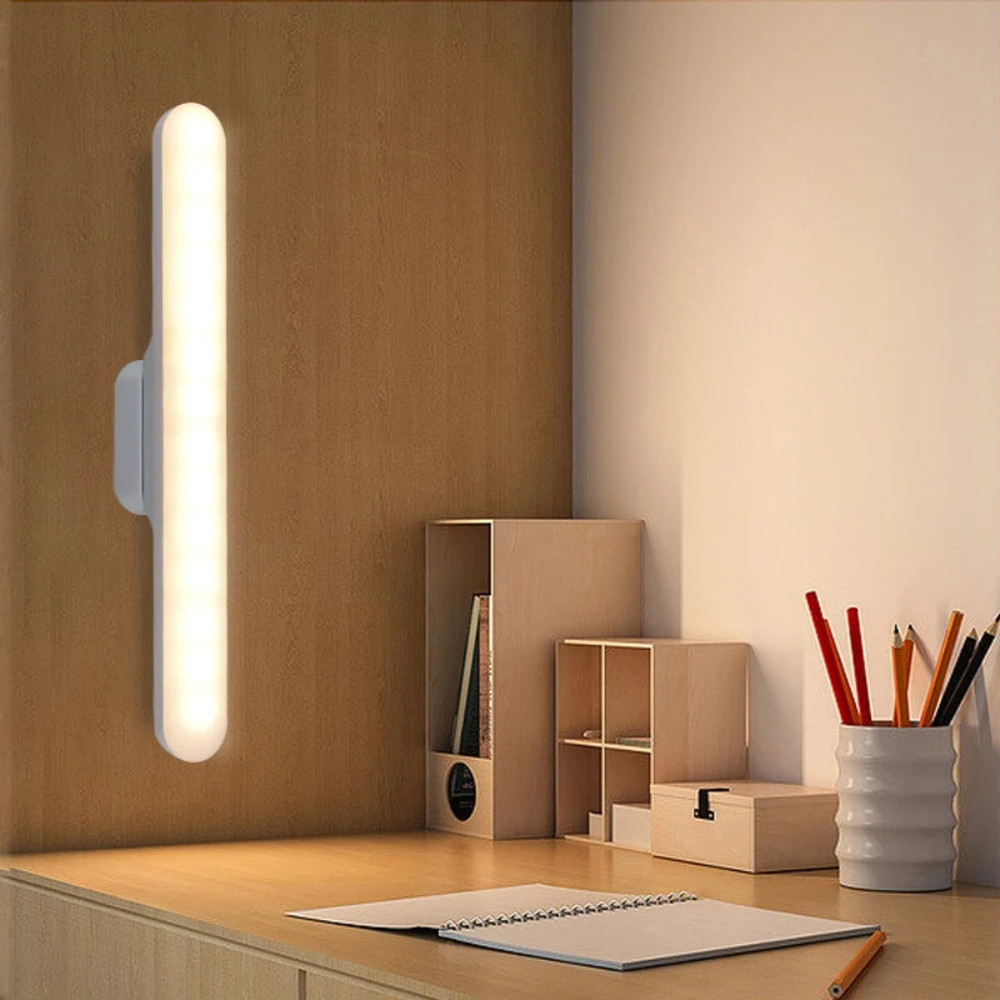 Luminária LED Bastão Recarregável Magnética 3 Tons Luz Ideal para Armário, Closet  e Leitura