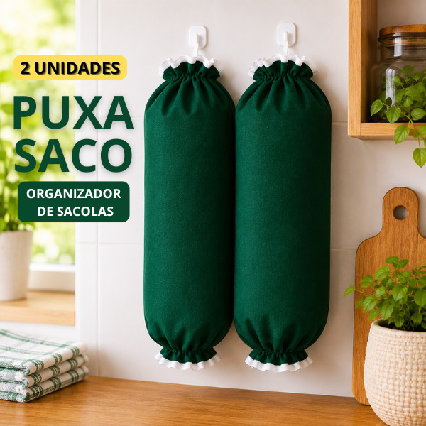 Porta Sacolas Puxa Saco Organizador Para Cozinha Lavanderia Decorativo Grande Com Alça