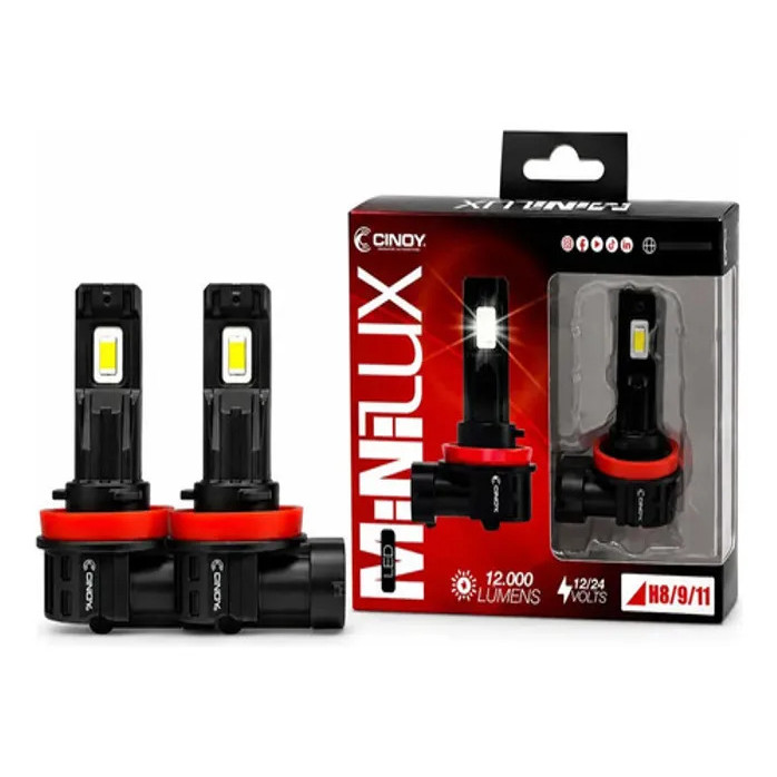 Lampada Super Led Cinoy 12.000l H11 Mini Lux Led Nova Bivolt