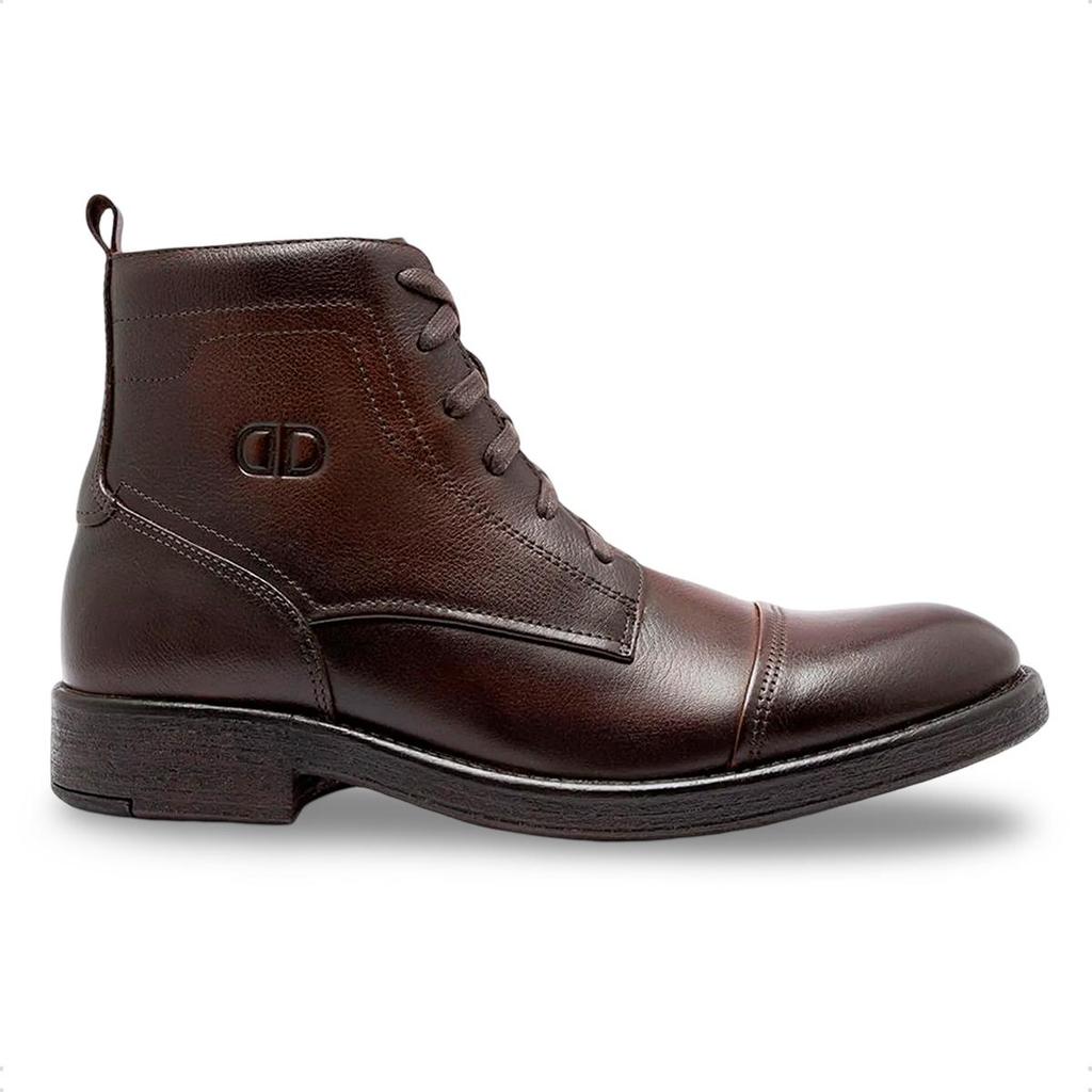 Bota de Couro Democrata Masculina Garage Dust Cano Médio 626102
