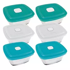 Tigela Marinex Facilita VAP 1L com Tampa 4000725 - Cores Sortidas - Embalagem com 6 Unidades
